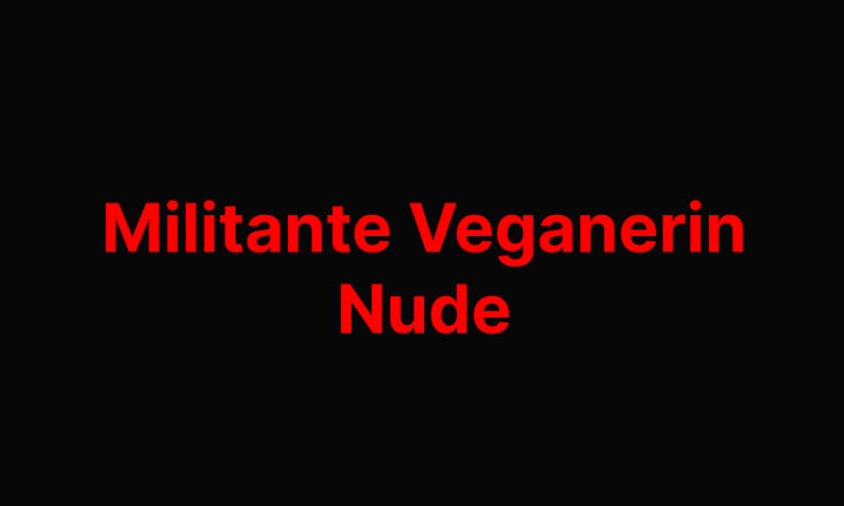 Militante Veganerin Nude